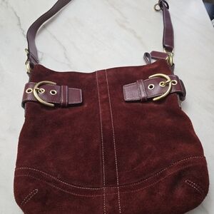 Coach Suede Shoulder Bag
